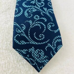 Robert Graham Navy and Teal Swirl Tie